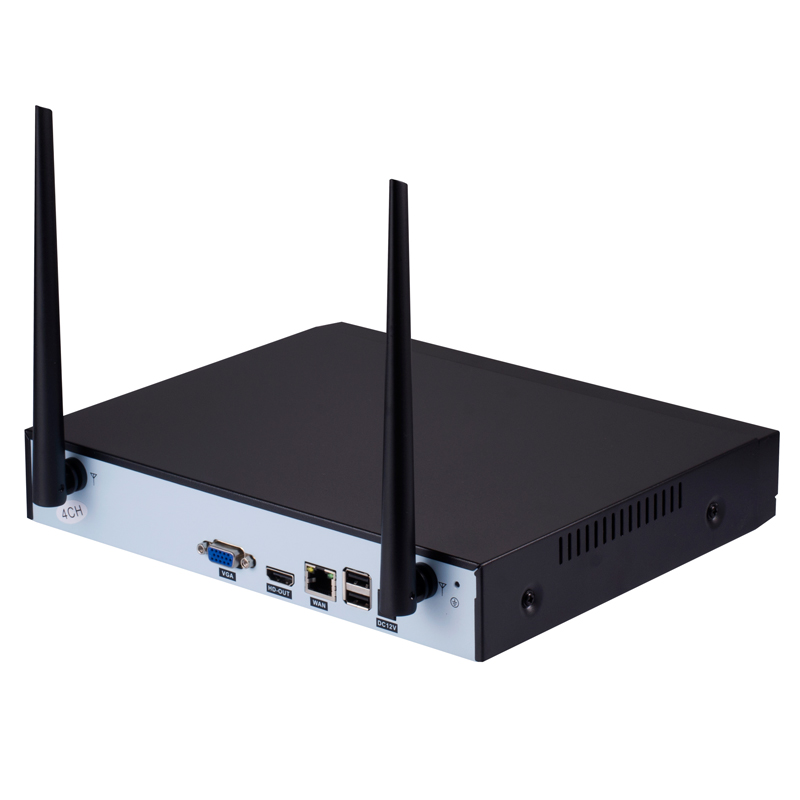 4-channel wireless camera + wireless NVR recorder monitoring equipment set